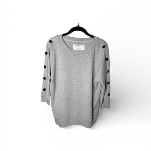 The Sweatshirt Project Gray Rounded Neck Sweatshirt Size Small